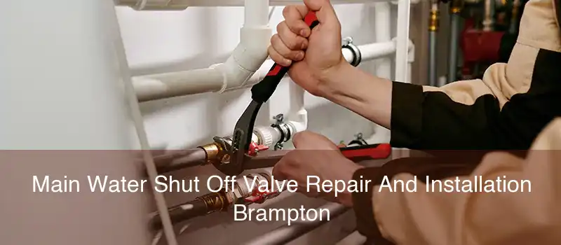 Main Water Shut Off Valve Repair And Installation Brampton